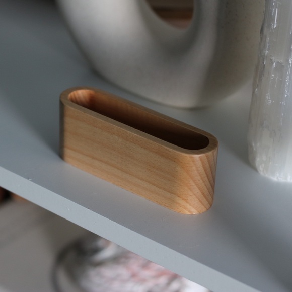 Natural beech wood card holder / card display - Picture 3 of 3